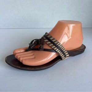 Giorgio Armani Tassel Calf Hair Sandals 38 US (7.5)